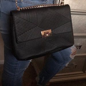 Black with gold chain aldo purse